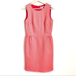 Boden Coral Broderie Midi Shift Dress sz 4